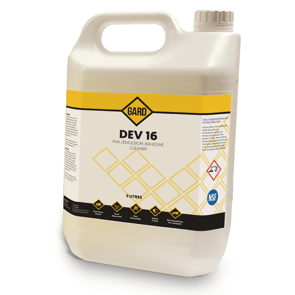 GARD DEV 16 – PVA AND EMULSION CLEANER - Glue Guard Inc.